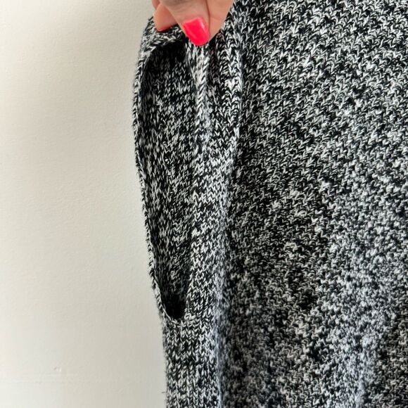 Eileen Fisher White Black Pointelle Linen Blend Bateau Neck Sweater Top Small - Picture 7 of 12